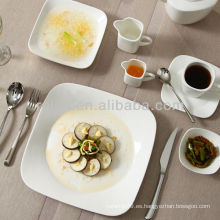 Platos cuadrados de fiesta, platos cuadrados para la boda, vajilla cuadrada de porcelana